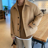 Ouzey 6619 KHAKI WOOLEN COAT JK