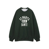 Ouzey 90s Streetwear 11318 Green Lettered Sweater