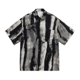 Ouzey 9537 Black Ink Half Sleeve Shirt