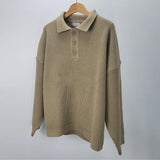 Ouzey 4146 KNITTED BUTTON-UP SHIRT SWEATER