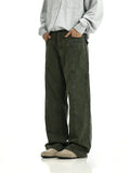 Ouzey 11427 ARMY GREEN STRAIGHT CARPENTER PANTS