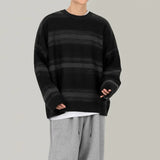 Ouzey 90s Streetwear 10283 Contrast Striped Sweater