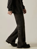 Ouzey 11258 Dark Gray Relax Straight Denim Jeans