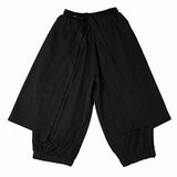 Ouzey Black Cropped Casual Hakama Pants