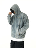 Ouzey 10259 HOODED DENIM PULLOVER HOODIE