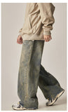 Ouzey 11265 Distressed Washed Straight Denim Jeans