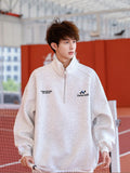 Ouzey 400G Embroidered Half Zip Sweatshirt