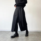 Ouzey Pleated Wide-leg Straight Cropped Trousers