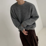 streetwear men outfits Myq Sweater Men's Autumn Korean Style Trendy Lazy Pullover Loose round Neck Top