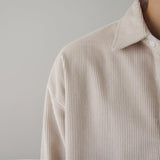 Ouzey 3505 DARK CREAM CORDUROY COLLAR SHIRT