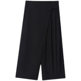 Ouzey Pleated Wide-leg Straight Cropped Trousers