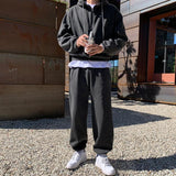 Ouzey 6399 CHARCOAL GRAY ZIP-UP HOODIE & SWEATPANTS