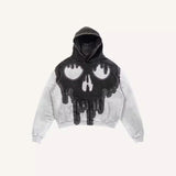 2024 New Color Matching Skull Print Pocket 3D Sweater Hoodie Sweatshirt Cos Clothing