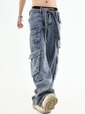 Ouzey [Insstudios] American Multi-Pocket Washed Jeans Na592