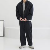 Ouzey 4453 ZIP-UP COLLAR JK & WIDE SWEATPANTS