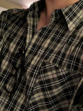 Ouzey 11033 Plaid Button-Up Shirt