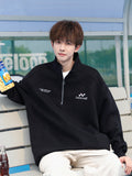 Ouzey 400G Embroidered Half Zip Sweatshirt