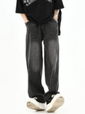 Ouzey 9528 Washed Straight Denim Jeans