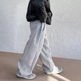 Ouzey 6162 GRAY STRAIGHT WIDE BAGGY SWEATPANTS