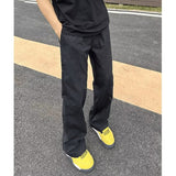 winter outfits men Men's Basic Slant Casual Pants Men's Summer Workwear Straight Loose High Slimming