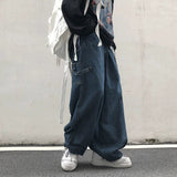 Ouzey 10114 BLUE WIDE BAGGY DENIM PANTS