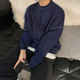 Ouzey 3176 NAVY BLUE CREWNECK SWEATER