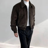 Ouzey Pleated Corduroy Bomber Jacket