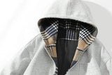 Ouzey Retro Plaid Hooded Jacket