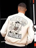 Ouzey 90s Streetwear 2024 American Retro Pocket Jacket Y2k Street Hip Hop Letter Embroidered Baseball Uniform Coat Stand Collar Male Bomber Jackets