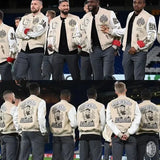 Ouzey Trendy Soccer Fashion New Men's Embroidered Bomber Jacket Hip Hop Letter Splicing Leather Baseball Clothing Y2K Jacket