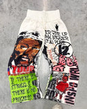 Ouzey Sweatpants Y2K Pants Gothic American Hip Hop Cartoon Graphics Print Baggy Casual Pants Womens Mens Elastic Waist Jogging Pants