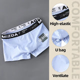 Ouzey Men Sports Boxers Underpants Underwear White L XL XXL Letters Wide Band Cotton Breathable Fashion Fitness