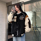 Ouzey 90s Streetwear American New Trendy Baseball Uniform Jacket Autumn And Winter 2024 Street Hip Hop Korean loose Joker Embroidered Student Jacket