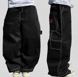 Ouzey Streetwear Jnco Baggy Jeans Men Women New Trendy Hip Hop Pants Letter Graphic Embroidery Jeans Retro Straight Wide Leg Trousers