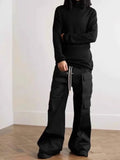 Ouzey RO Style 23SS New Multi-Pocket Cargo Pants Unisex Dragging Wide-Leg Casual Trousers