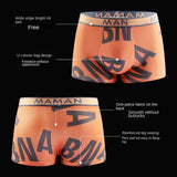 Ouzey 4Pcs Fashion Men Panties Seamless Letter Printed Underpants Breathable Man Underwear Plus Size Male Boxer Calzoncillo Hombre Hot