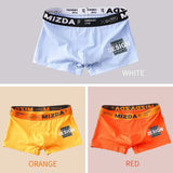 Ouzey Men Sports Boxers Underpants Underwear White L XL XXL Letters Wide Band Cotton Breathable Fashion Fitness