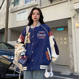 Ouzey 90s Streetwear American New Trendy Baseball Uniform Jacket Autumn And Winter 2024 Street Hip Hop Korean loose Joker Embroidered Student Jacket