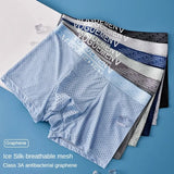 Ouzey 3PCS/set Men Gift New in Underwear for Men Lingerie Thin Briefs Traceless Large Size Panties Sports Ice Silk Breathable Boxer 3P