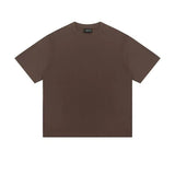 Ouzey Solid Color Basic Short Sleeve T-shirt