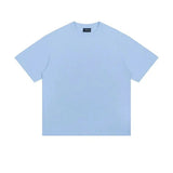 Ouzey Solid Color Basic Short Sleeve T-shirt