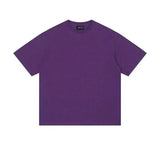 Ouzey Solid Color Basic Short Sleeve T-shirt