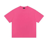 Ouzey Solid Color Basic Short Sleeve T-shirt