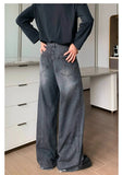 Ouzey Washed Gradient Straight-leg Wide-leg Jeans