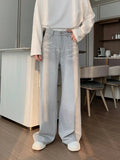 Ouzey Wide-leg Gray Drapey Jeans