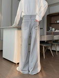 Ouzey Wide-leg Gray Drapey Jeans