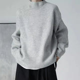 Ouzey 2024 White SweaterTrendy Loose-Fit Cool Niche Knitted TopAutumn/Winter New Design Sensibility Salt System Sweater Men