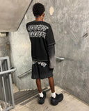 Ouzey 2024 Street Hip-hop Trendy Brand Clothing Tops Gothic Punk Portrait Print Fake Two-piece Men Y2K Harajuku Retro Casual Pullover