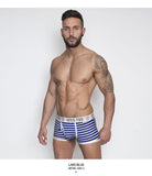 Ouzey 2024 New Men Boxers Shorts Male  stripe U convex Underpants Breathable Underwear