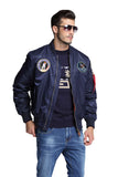 Ouzey 2024 New Autumn Apollo Thin 100th SPACE SHUTTLE MISSION Thin MA1 Bomber Hiphop US Air Force Pilot Flight College Jacket For Men